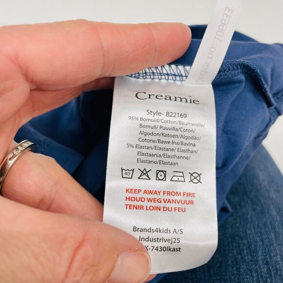 NWT Creamie Size 8 Vintage Indigo Swiss Dot Sleeve Top - Picture 4 of 4